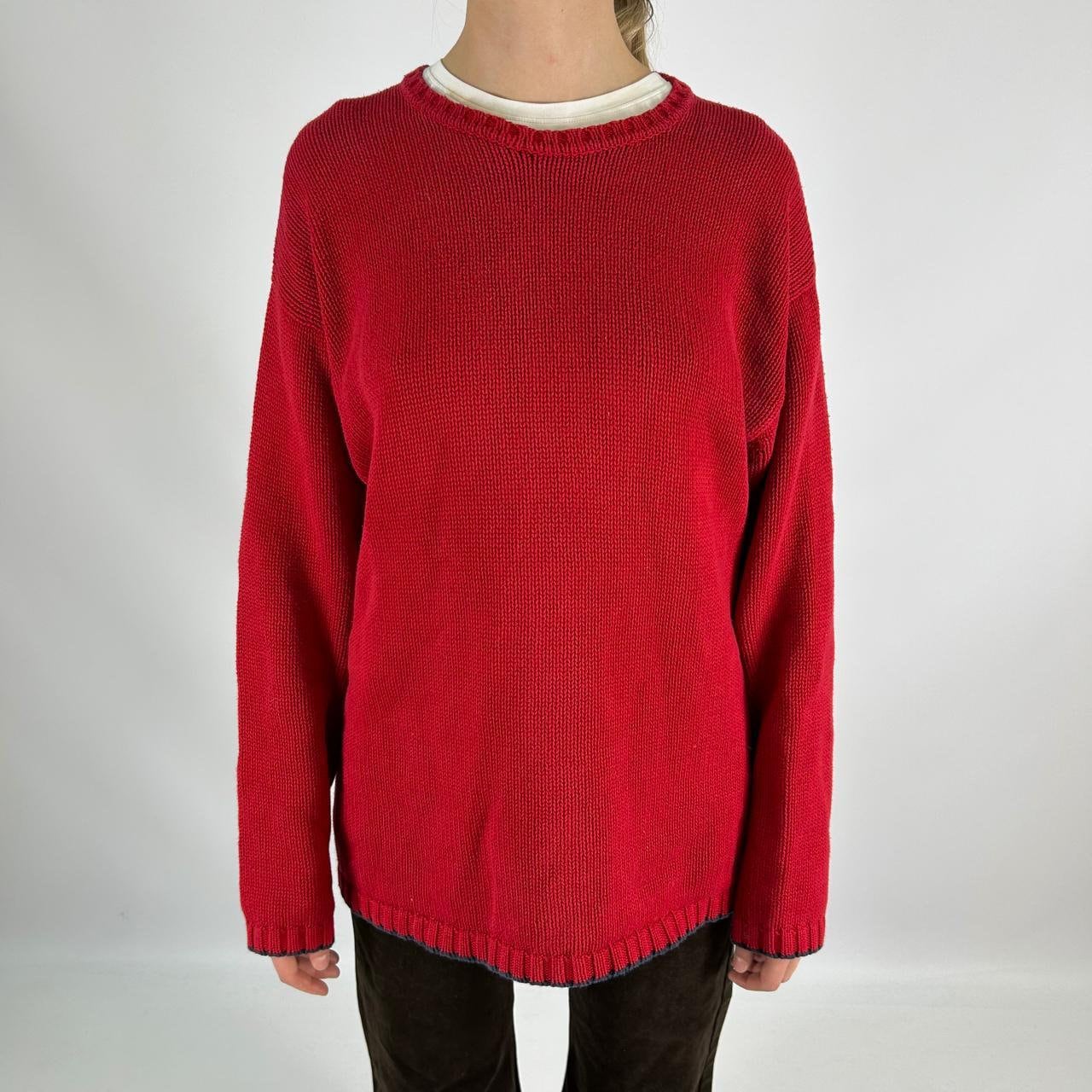 Y2K Red Gap Classic Oversize Pullover von zephyry2k