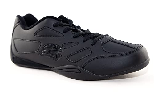 zephz Jugend Zenith Cheerleading-Schuh, Schwarz, Schwarz, 1.5 Big Kid von zephz