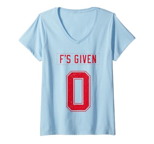 Damen Null fs gegeben T-Shirt mit V-Ausschnitt Damen Null fs gegeben T-Shirt mit V-Ausschnitt von zero fs given shirt