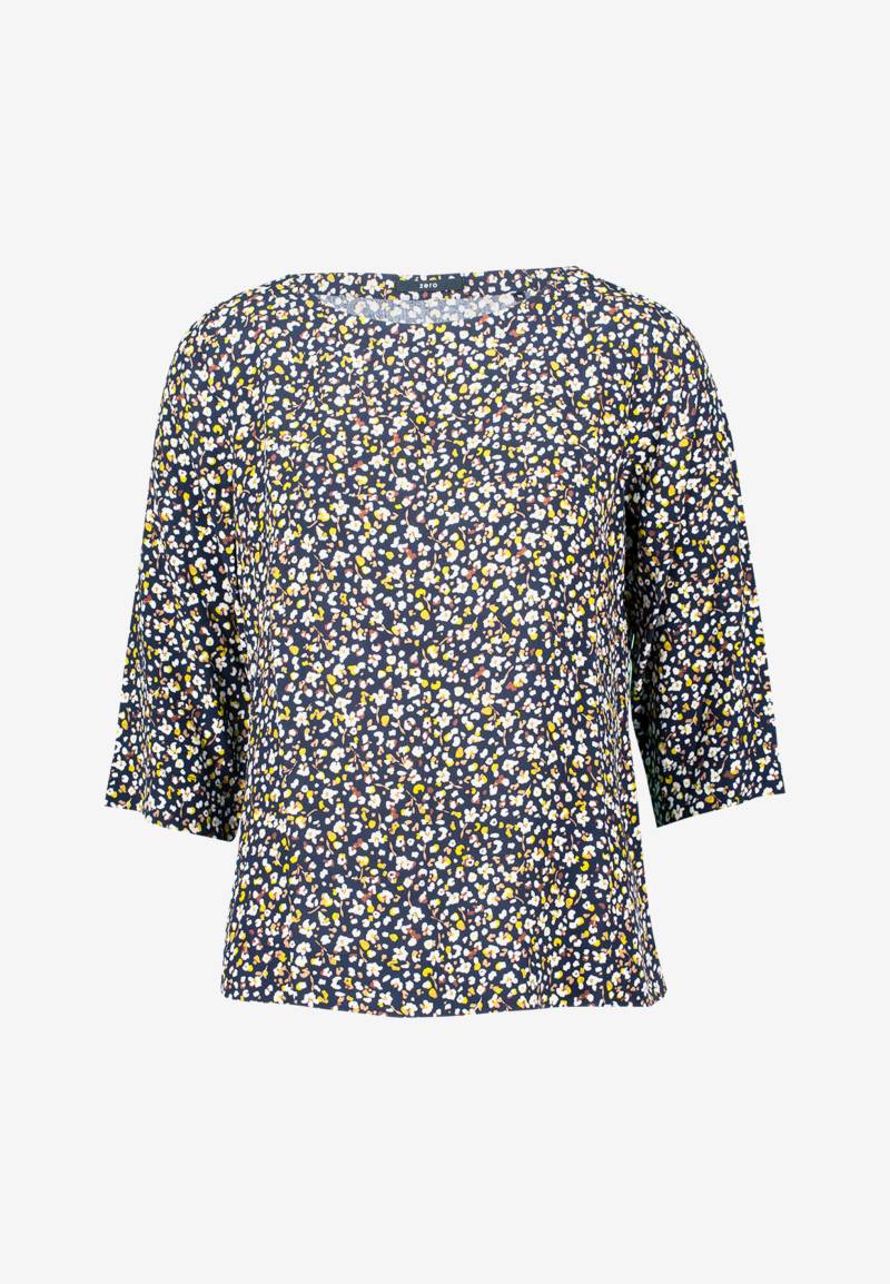 zero - Bluse geblümt mit 3/4 Arm blackcream - Gr. - 36 von zero