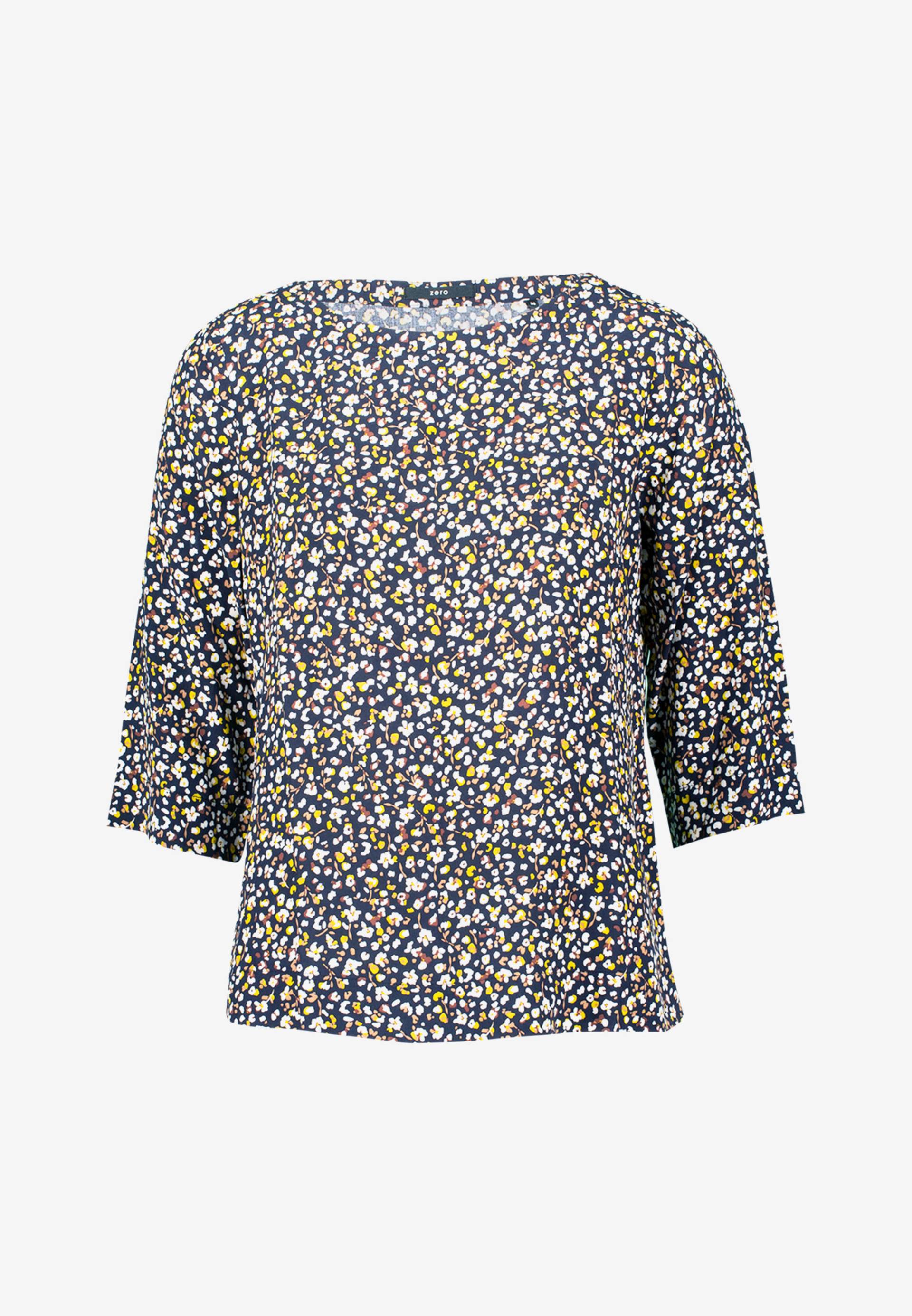 zero - Bluse geblümt mit 3/4 Arm blackcream - Gr. - 38 von zero