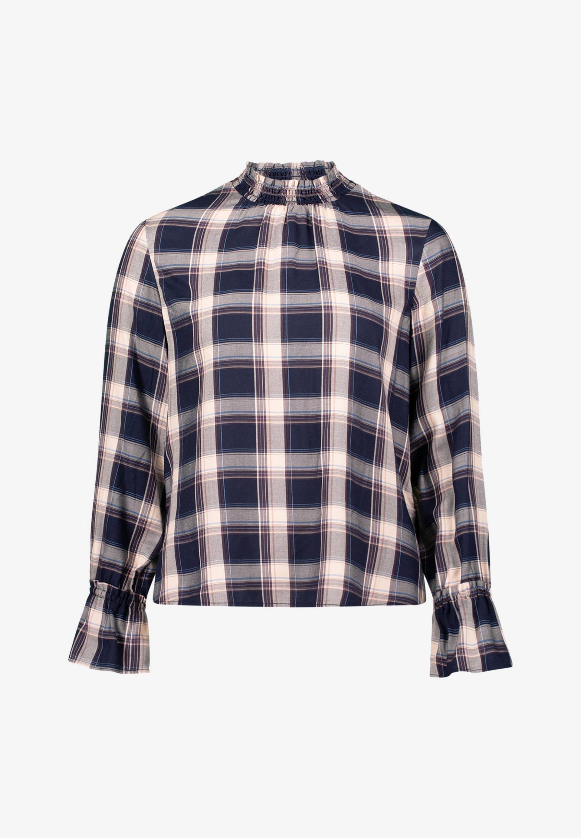 zero - Bluse mit Rüschen dark bluebeige - Gr. - 38 von zero