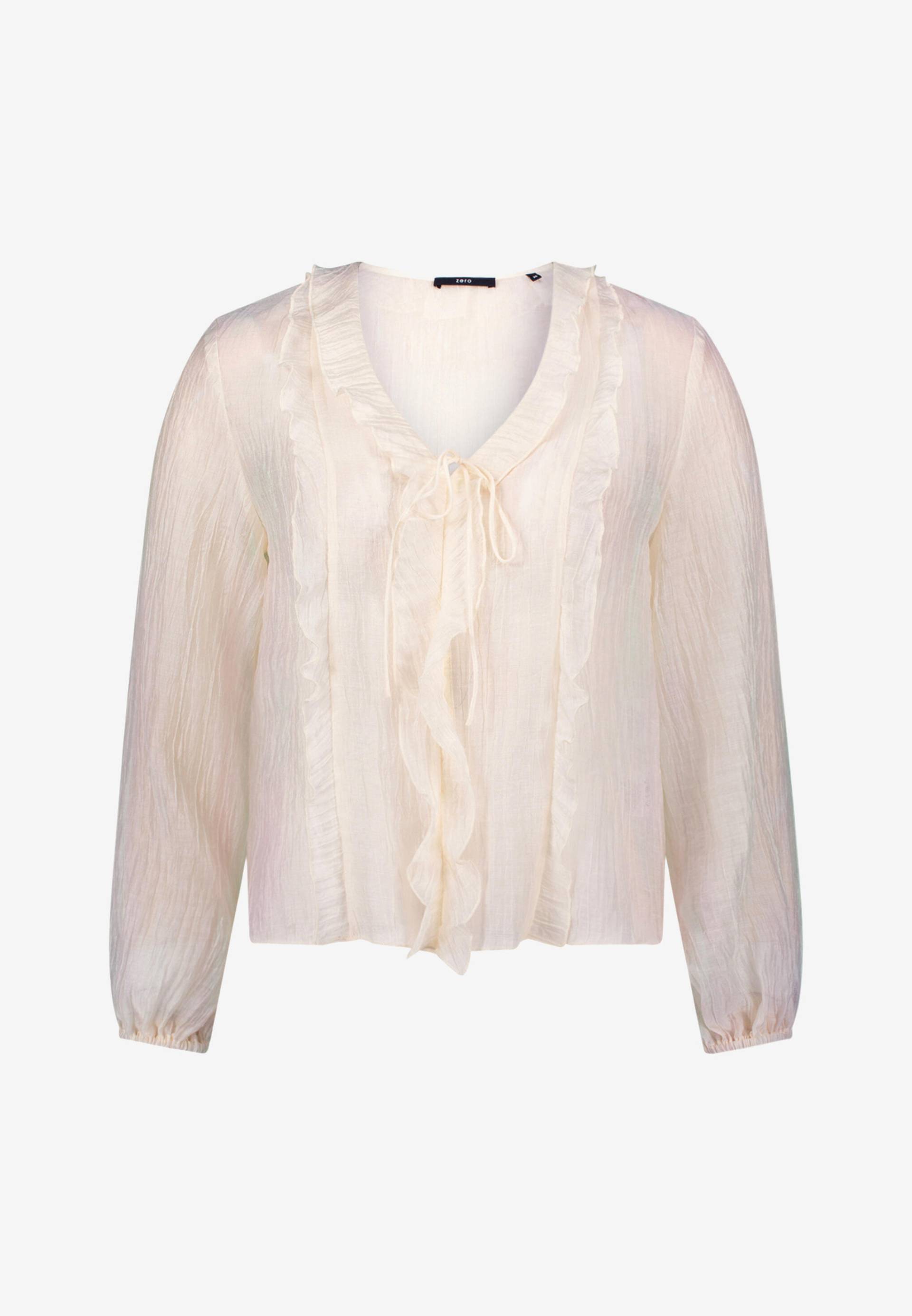 zero - Bluse mit Rüschen eggnog - Gr. - 34 von zero