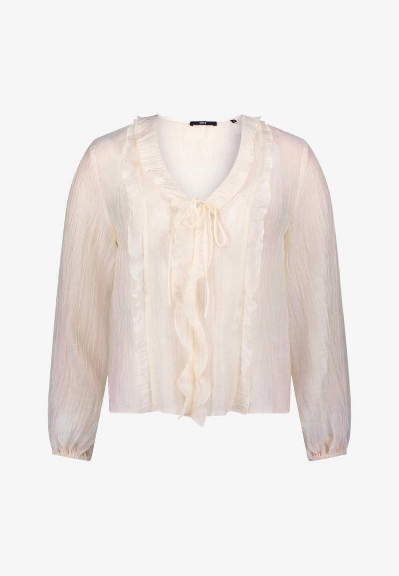 zero - Bluse mit Rüschen eggnog - Gr. - 34 von zero