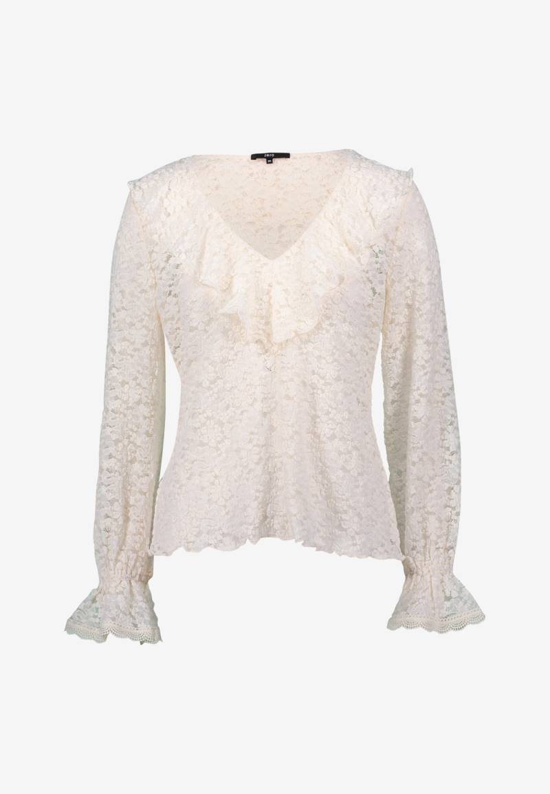 zero - Boho-Bluse aus Spitze eggnog - Gr. - 36 von zero