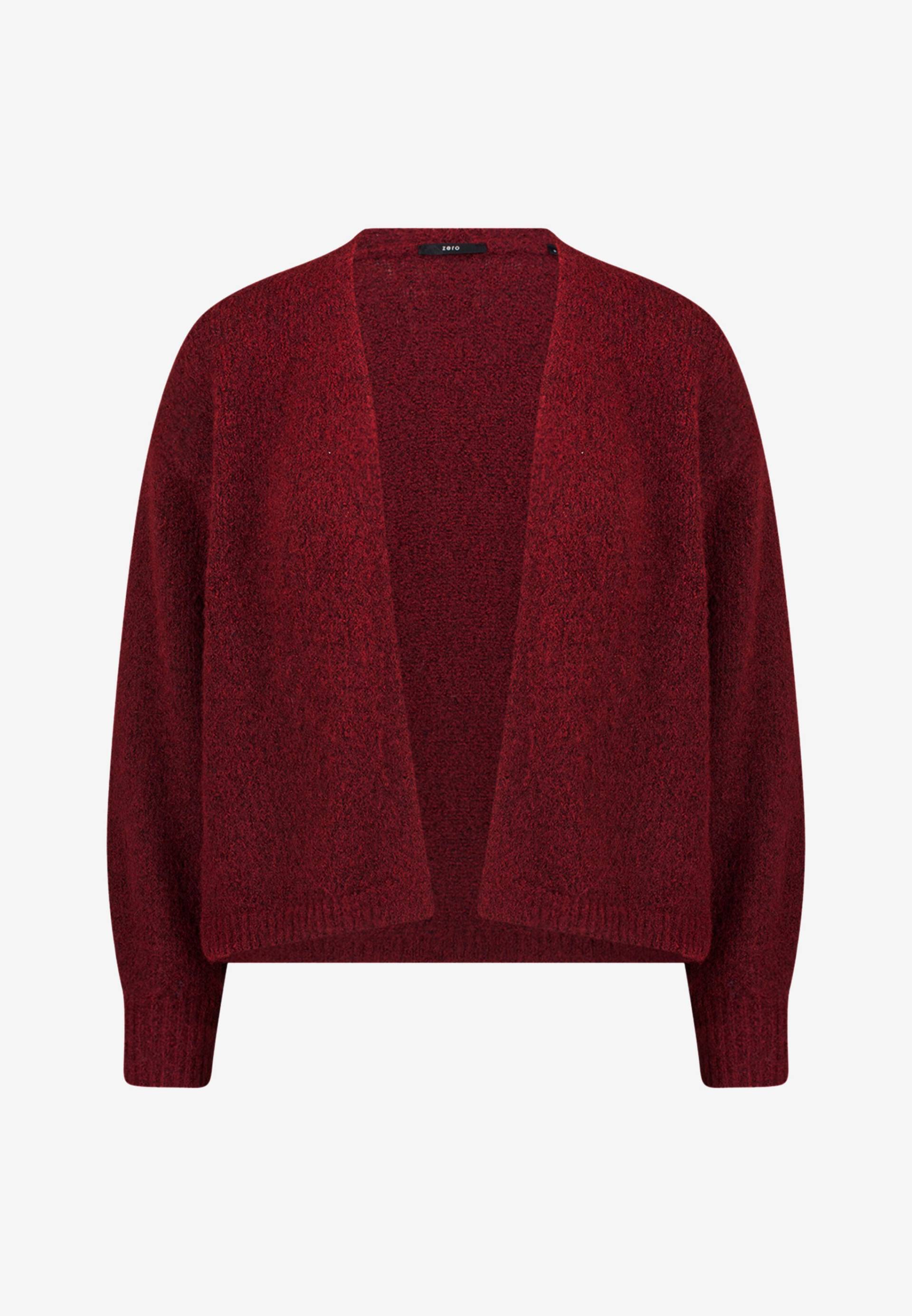 zero - Cardigan offener Style dark red melange - Gr. - M von zero