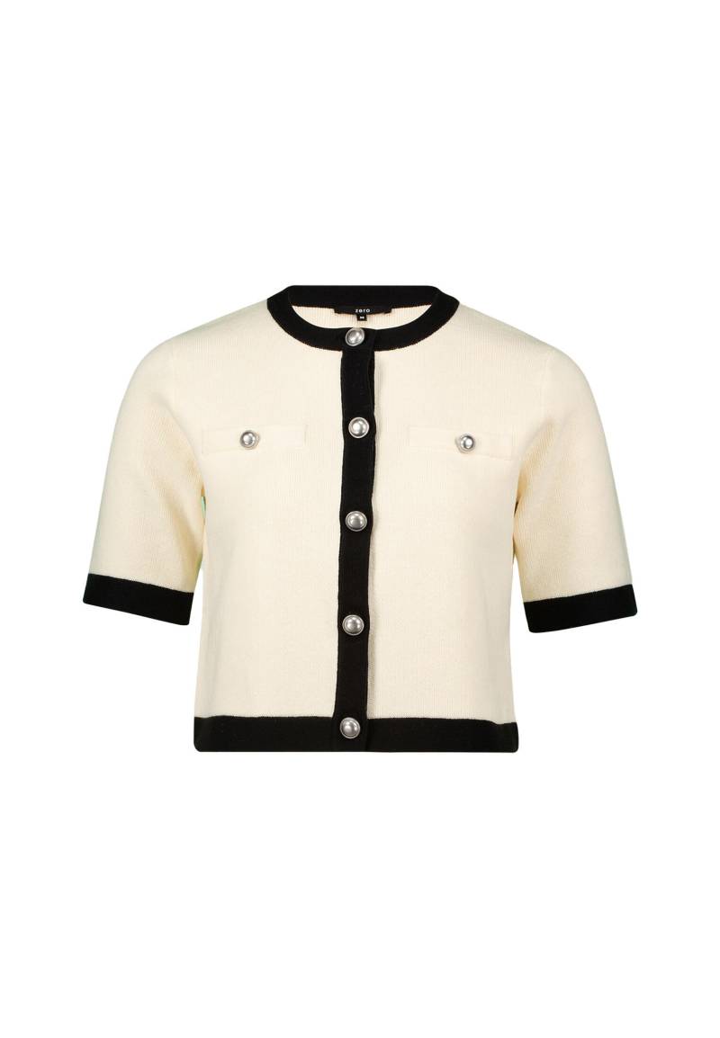 zero - Cardigan patch creamblack - Gr. - 38 von zero