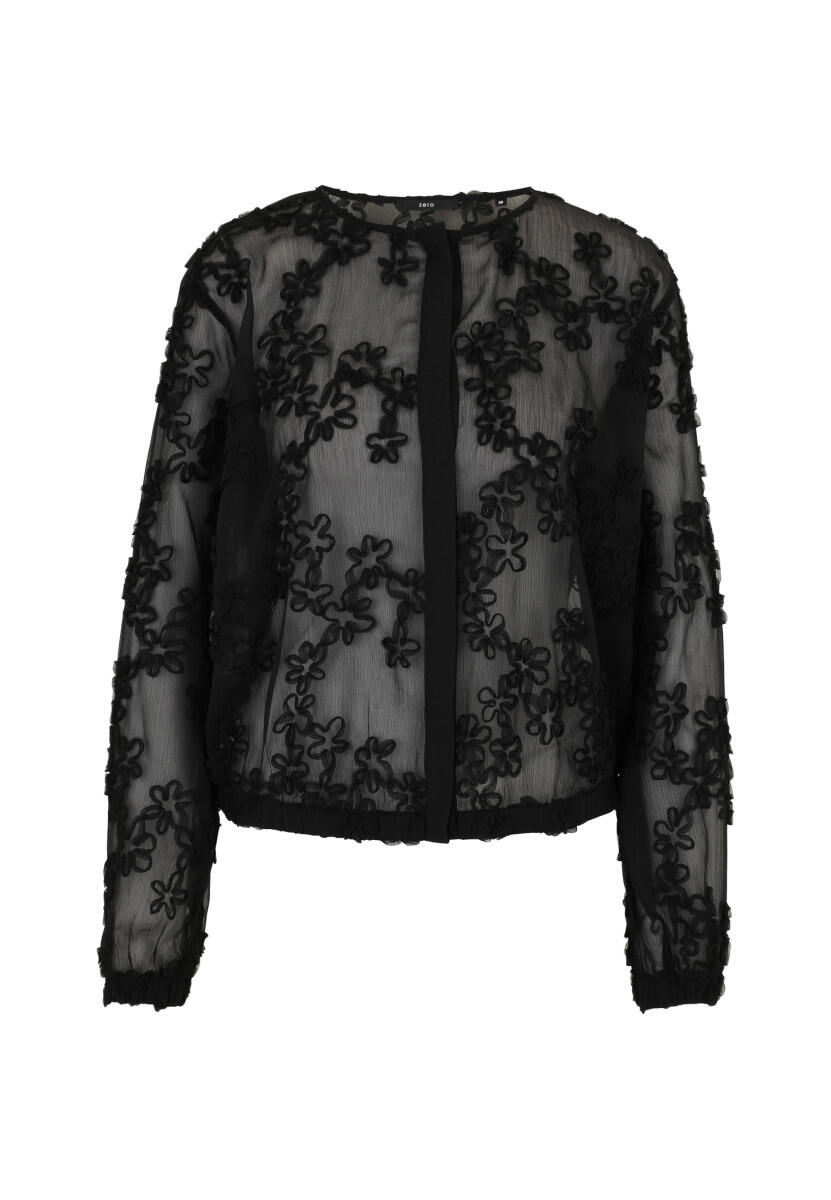zero - Chiffonbluse schwarz - Gr. - 40 von zero