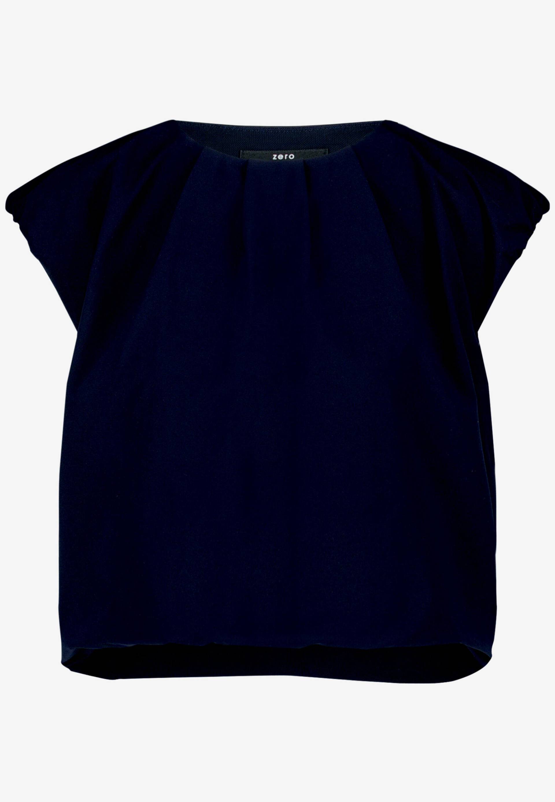 zero - Cropped-Shirt mit Rundhalsausschnitt deep sky - Gr. - 36 von zero
