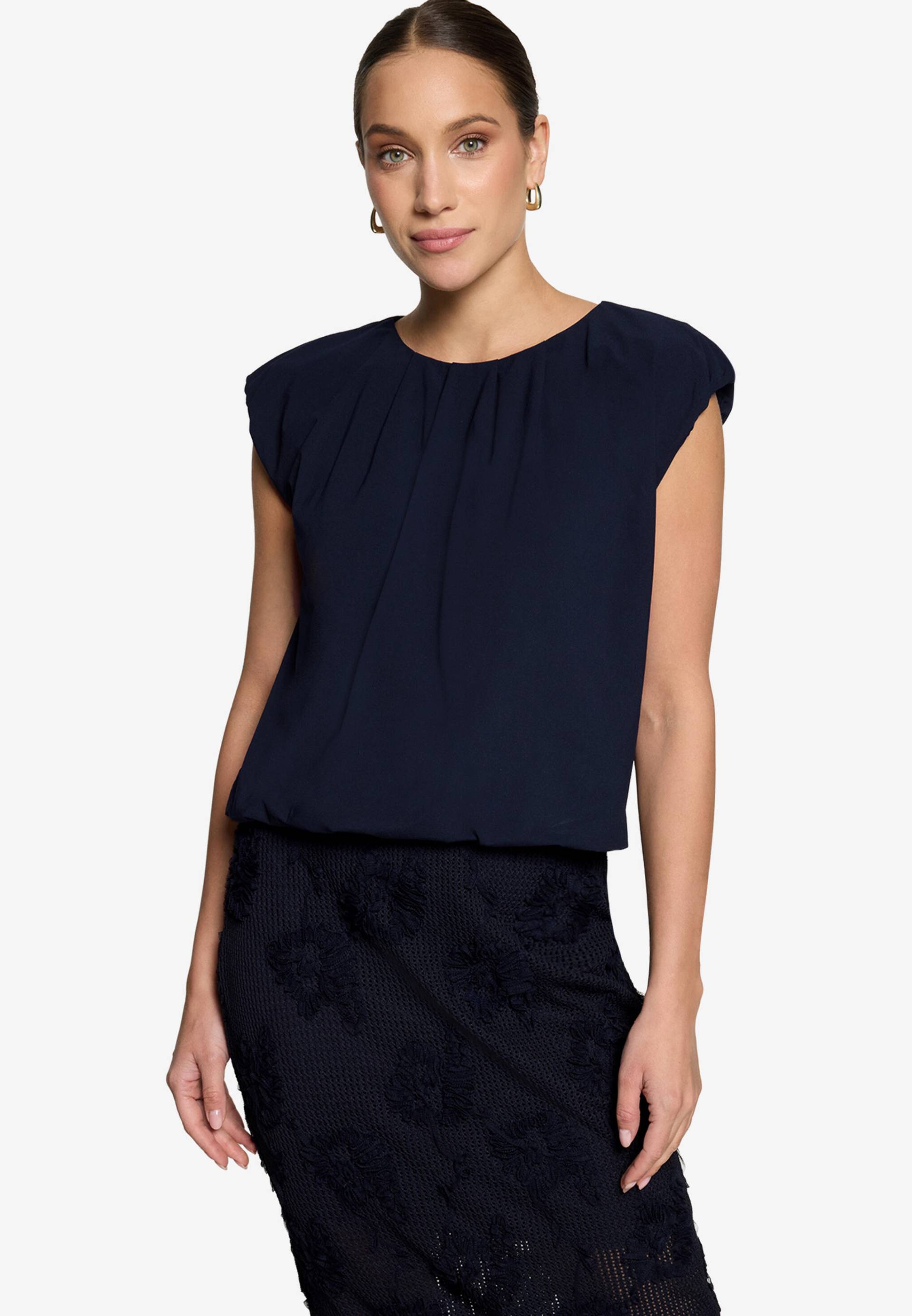 zero - Cropped-Shirt mit Rundhalsausschnitt deep sky - Gr. - 40 von zero