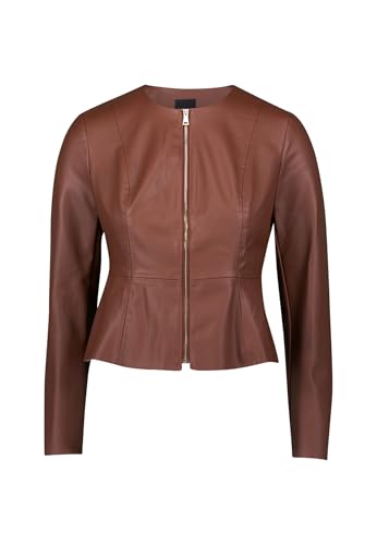 zero Damen Blazer-Jacke in Lederoptik 44, Cappuccino von zero