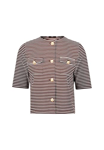 zero Damen Blazer-Jacke mit Streifen 34, BrownCream von zero