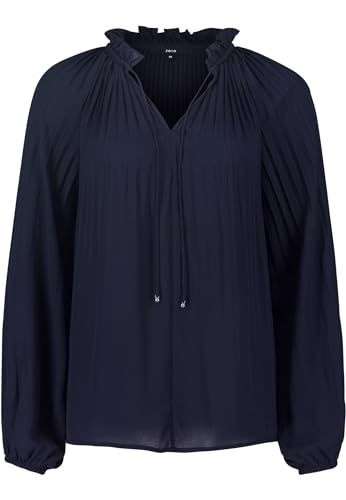 zero Damen Bluse mit Plissee Night Sky,34 von zero