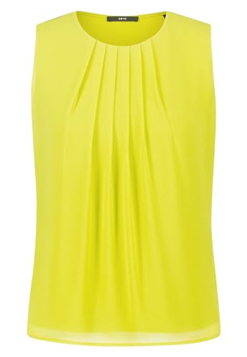 zero Damen Blusentop mit Falten Apple Green,38 von zero