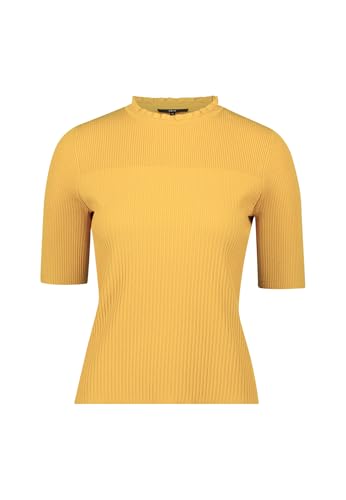 zero Damen Feinstrickpullover Kurzarm mit Rüschenkante 36, Oil Yellow von zero
