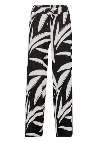 zero Damen Freizeithose mit Tunnelzug 30 Inch 40, BlackCream von zero