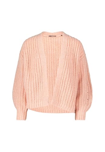zero Damen Grobstrickjacke offener Style M, Light Rose Melange von zero
