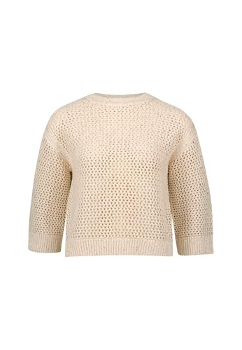 zero Damen Grobstrickpullover mit Glitzer 42, CreamGold von zero