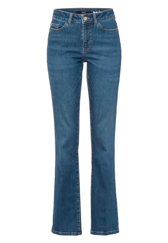 zero Damen Jeans Flared Fit Style Florance 32 Inch Blue Denim,36 von zero