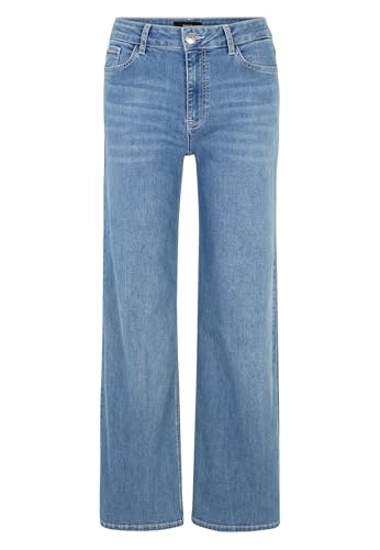 zero Damen Jeans Wide Leg Style WITNEY 32 Inch 38, Light Blue Denim von zero