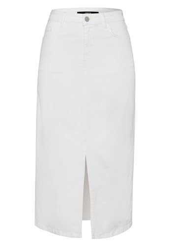 zero Damen Jeansrock Midi Länge White Denim,34 von zero