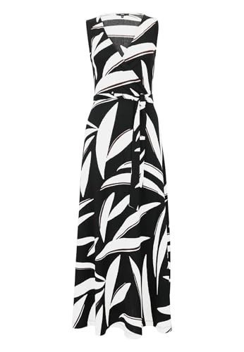 zero Damen Jerseykleid mit Wickeloptik 40, BlackCream zero Damen Jerseykleid mit Wickeloptik 40, BlackCream von zero