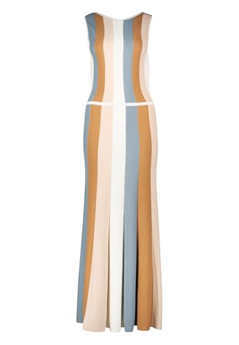 zero Damen Maxikleid mit Streifen 44, CreamBlue von zero