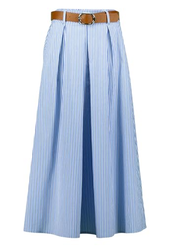 zero Damen Maxirock mit Nadelstreifen 36, Classic BlueWhite von zero