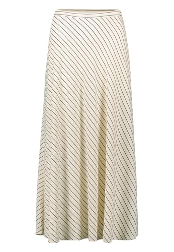 zero Damen Maxirock mit Streifen 44, CreamBlack von zero