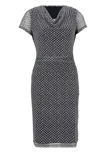 zero Damen Mesh-Kleid mit Wasserfallausschnitt 36, BlueCream von zero