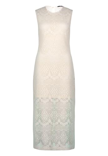 zero Damen Midikleid mit Spitzenbesatz 36, Eggnog von zero
