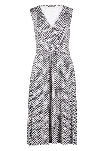 zero Damen Midikleid mit Wickeloptik 36, BlueCream von zero