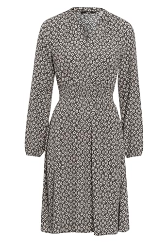 zero Damen Minikleid mit grafischem Print BlackCream,36 von zero