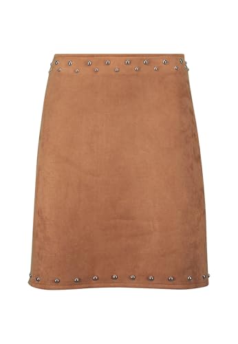 zero Damen Minirock Lederoptik 40, Cinnamon Swirl von zero