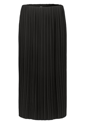 zero Damen Plisseerock Midi Black Beauty,42 von zero