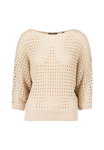 zero Damen Pullover mit Lochmuster French Oak,38 von zero