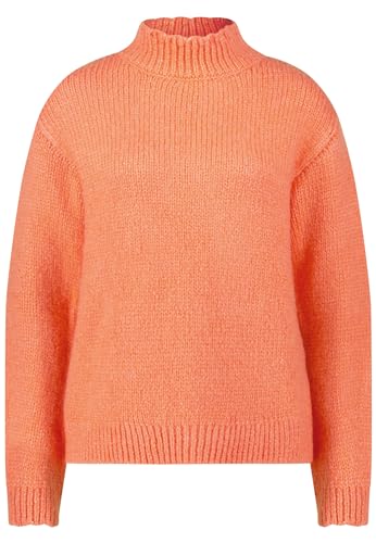 zero Damen Pullover mit Stehkragen Bright Orange Melange,38 von zero