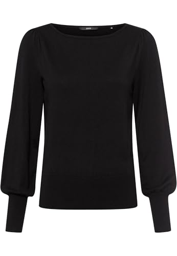 zero Damen Pullover mit U-Boot Ausschnitt Black Beauty,34 von zero