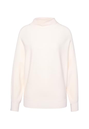 zero Damen Pullover strukturiert mit Stehkragen 34, Eggnog von zero