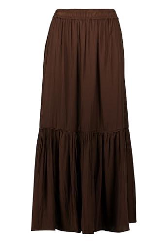 zero Damen Satinrock mit Volants 34, Chicory Coffee von zero