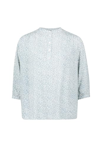 zero Damen Schlupfbluse mit Knopfleiste 40, CreamBlue von zero