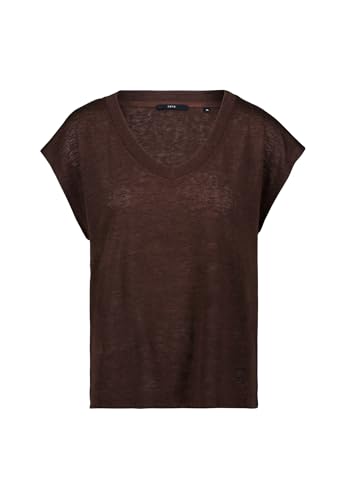 zero Damen Sommer-T-Shirt mit V-Ausschnitt 40, Chicory Coffee von zero