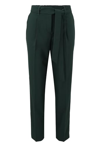 zero Damen Stoffhose mit Gürtel 28 Inch 34, Green Forest von zero