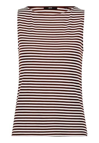 zero Damen Streifentop mit U-Bootausschnitt 42, BrownCream von zero
