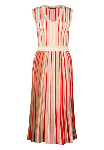 zero Damen Strickkleid mit Streifen 34, Patch CreamRed von zero