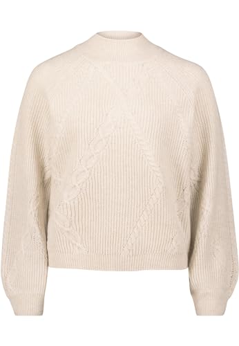 zero Damen Strickpullover mit Stehkragen Light Beige Melange,42 von Zero