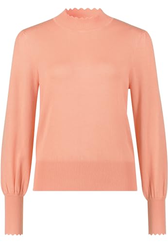 zero Damen Strickpullover mit Wellenkante Cadmium Orange,42 von zero