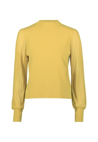 zero Damen Strickpullover mit transparenten Ärmeln 34, Oil Yellow von zero