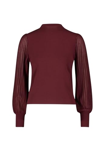 zero Damen Strickpullover mit transparenten Ärmeln 40, Mystic Berry von zero