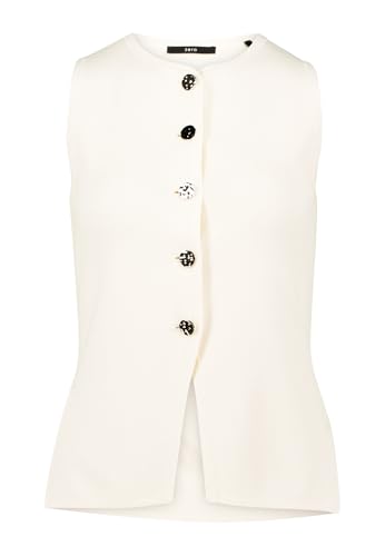 zero Damen Strickweste mit Knöpfen 42, Eggnog von zero